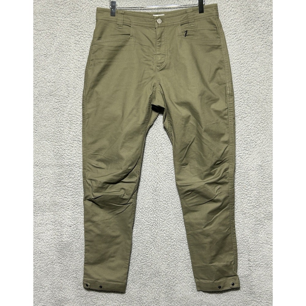 Livsn Flex Canvas Pants Outdoor Hiking Stretch Olive Mens Sz 32 Gorpcore